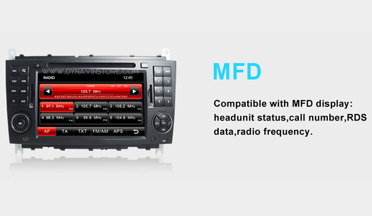 Dynavin mercedes w203 c-class comand-style navigation
