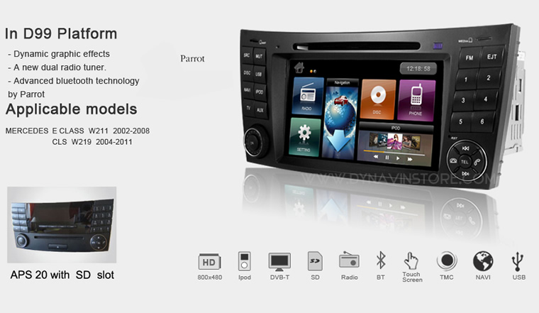 Dynavin mercedes w211 e-class comand-style navigation #7